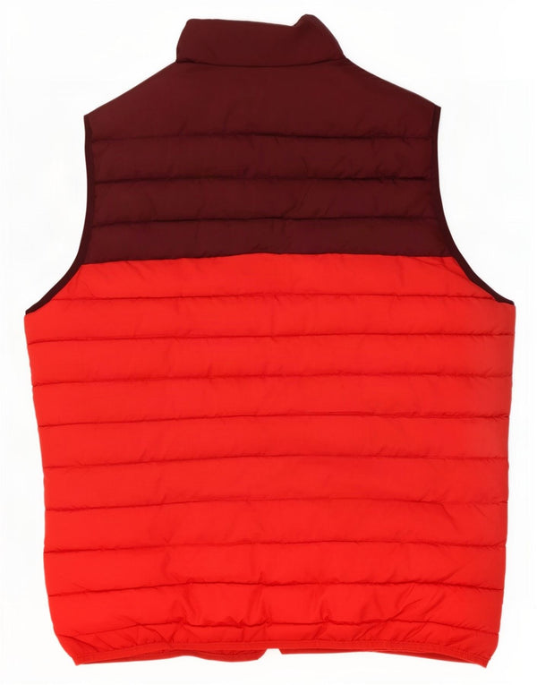 Jack & Jones Polstret Gilet UK 36 Small Red Colourblock Polyester