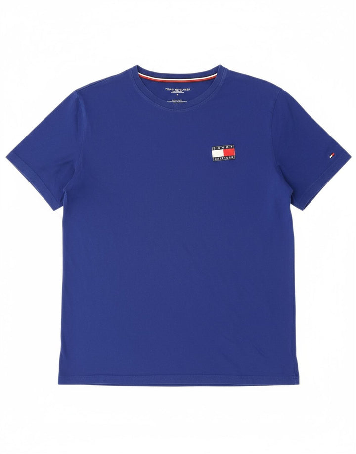 TOMMY HILFIGER Mens T-Shirt Top Medium Blue Cotton