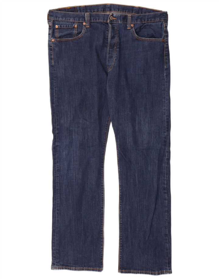 Levi's Herre 501 Straight Jeans W38 L32 Marineblå Bomuld