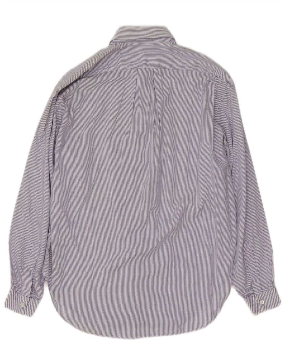 Vintage dameskjorte UK 14 Medium Blue Pinstripe Cotton