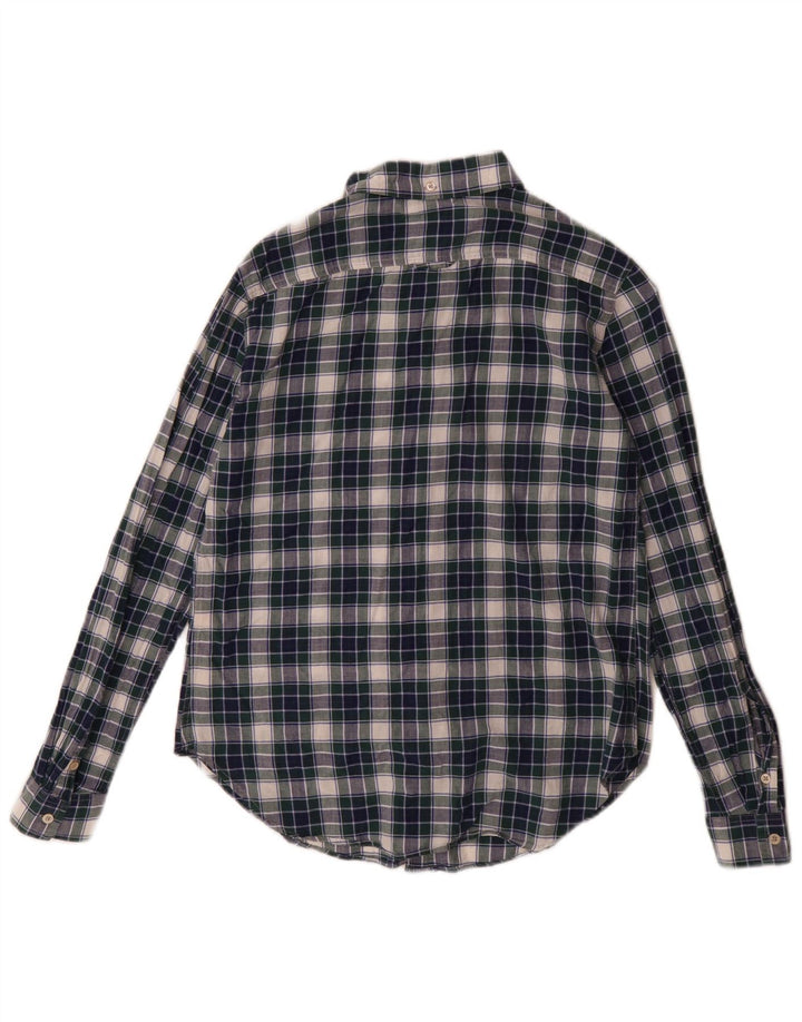 Massimo Dutti Dame Loose Fit skjorte EU 36 Small Blue Plaid Bomuld