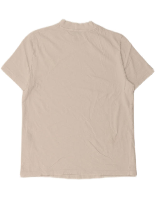 Zara Herre T-Shirt Top Small Off White Bomuld