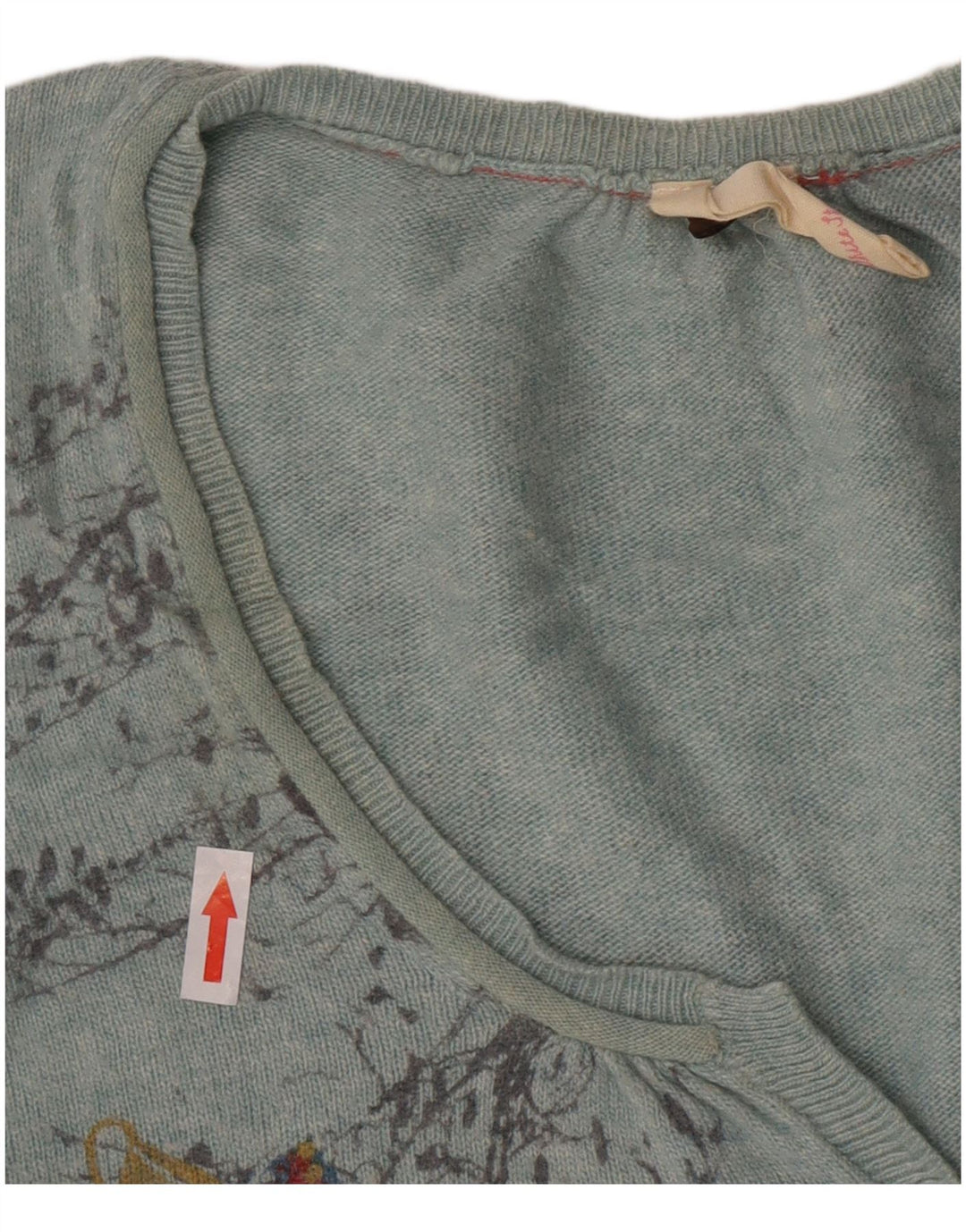 White Stuff Dame Cardigan Sweater UK 12 Medium Blue Floral Viscose