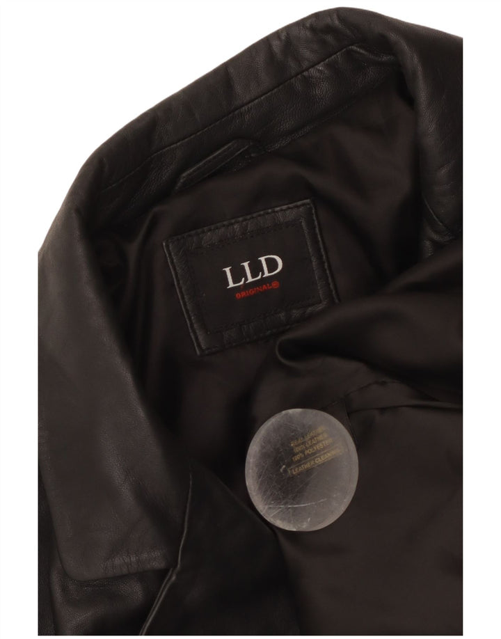 LLD Herre Læderjakke UK 38 Medium Sort Læder