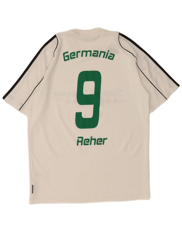Adidas Grafisk T-shirt top til mænd, lille hvid polyester