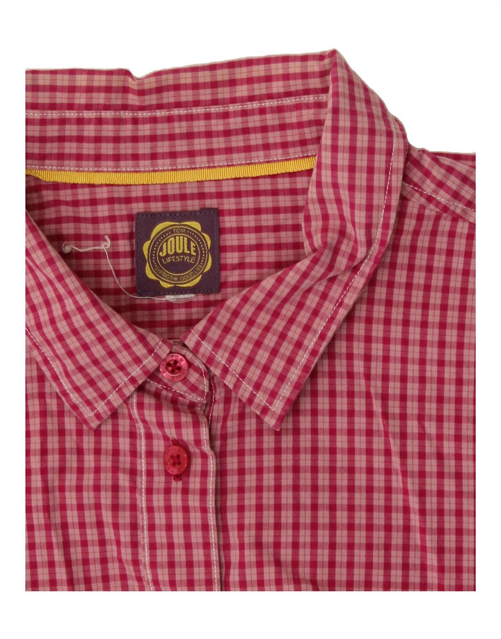 TOM JOULE Womens Shirt UK 12 Medium Pink Gingham Vintage Tom Joule and Second-Hand Tom Joule from Messina Hembry 
