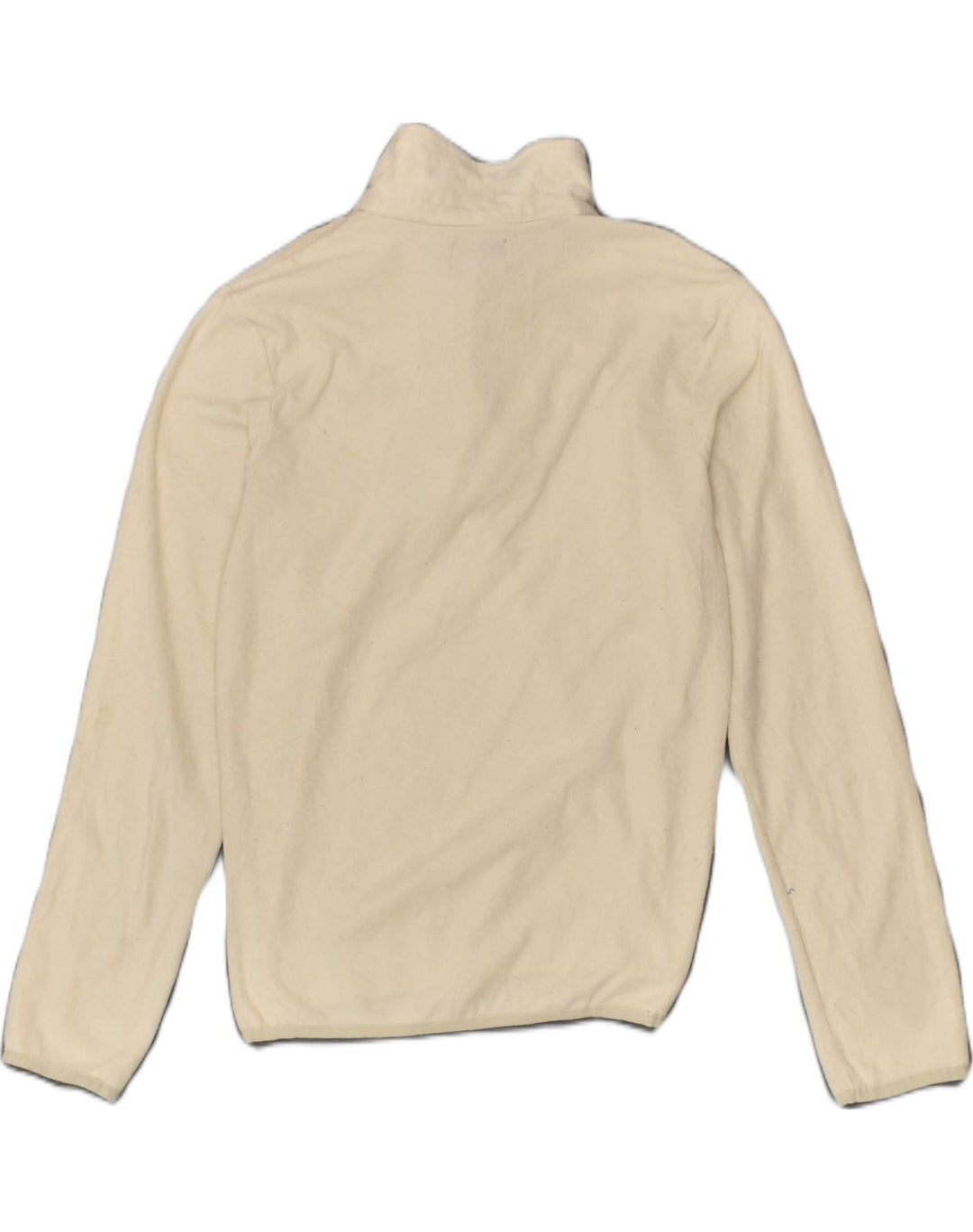KAPPA Womens Zip Neck Fleece Jumper UK 14 Large Beige Polyester | Vintage Kappa | Thrift | Second-Hand Kappa | Used Clothing | Messina Hembry 