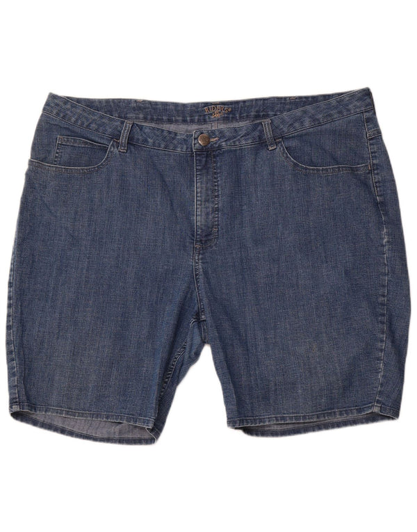 LEE Womens Riders Denim Shorts US 24 4XL W44 Blå Bomuld