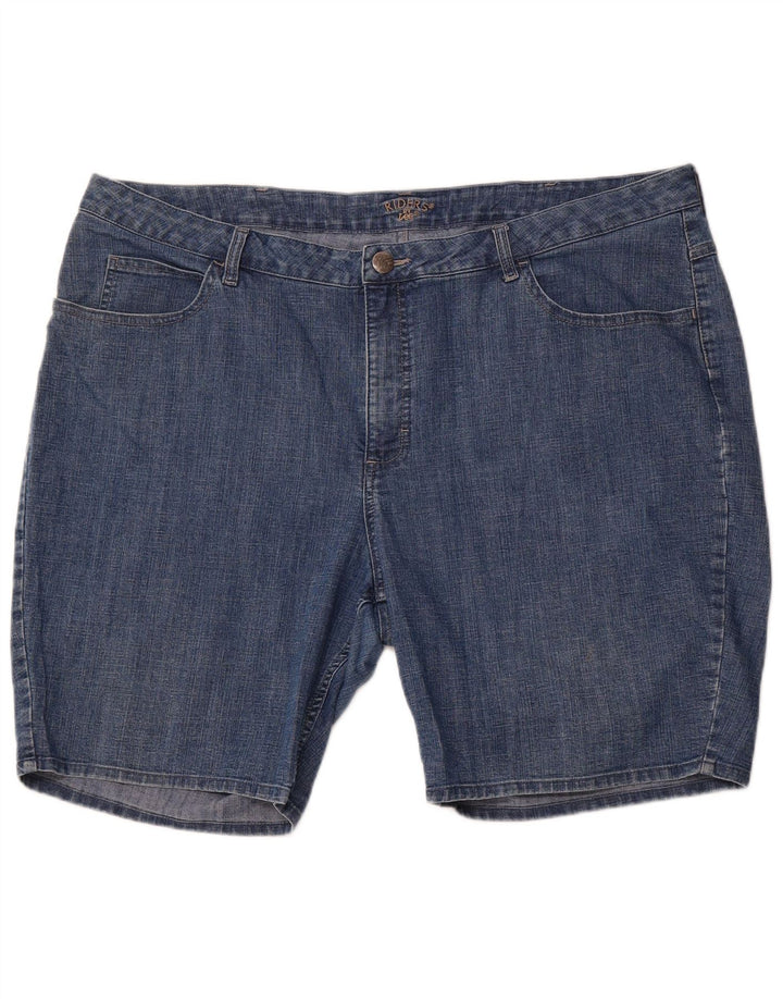 LEE Womens Riders Denim Shorts US 24 4XL W44 Blå Bomuld