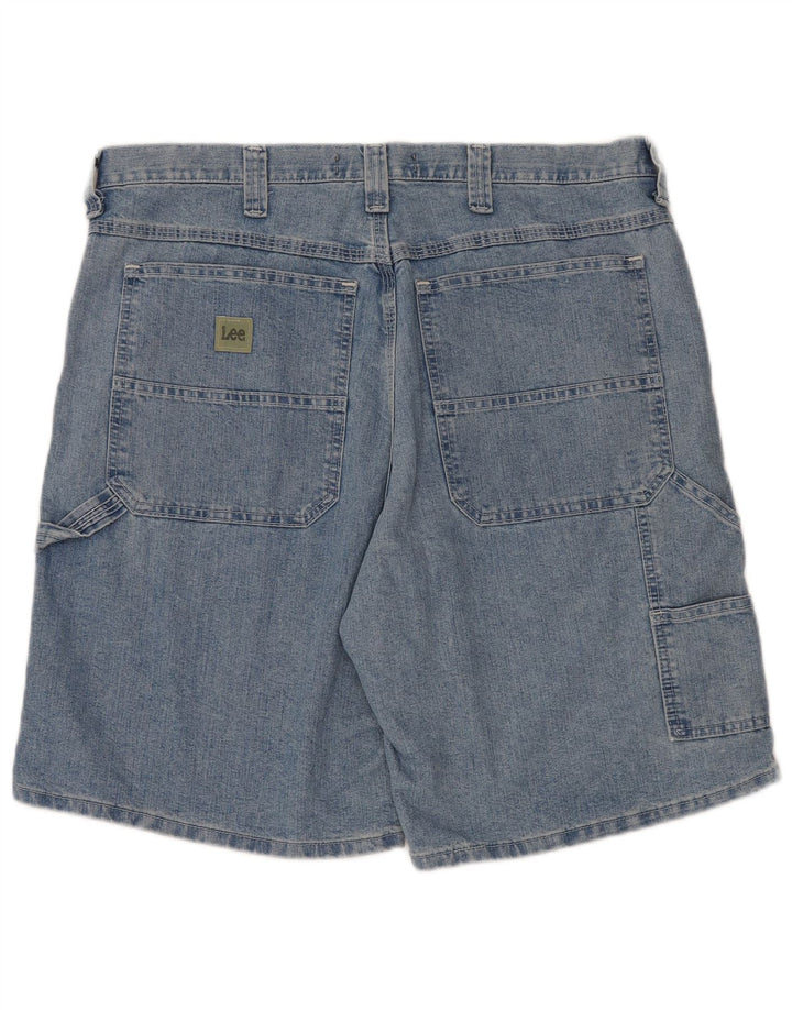 LEE Herre Kansas Cargo Denim Shorts W36 Large Blue Cotton