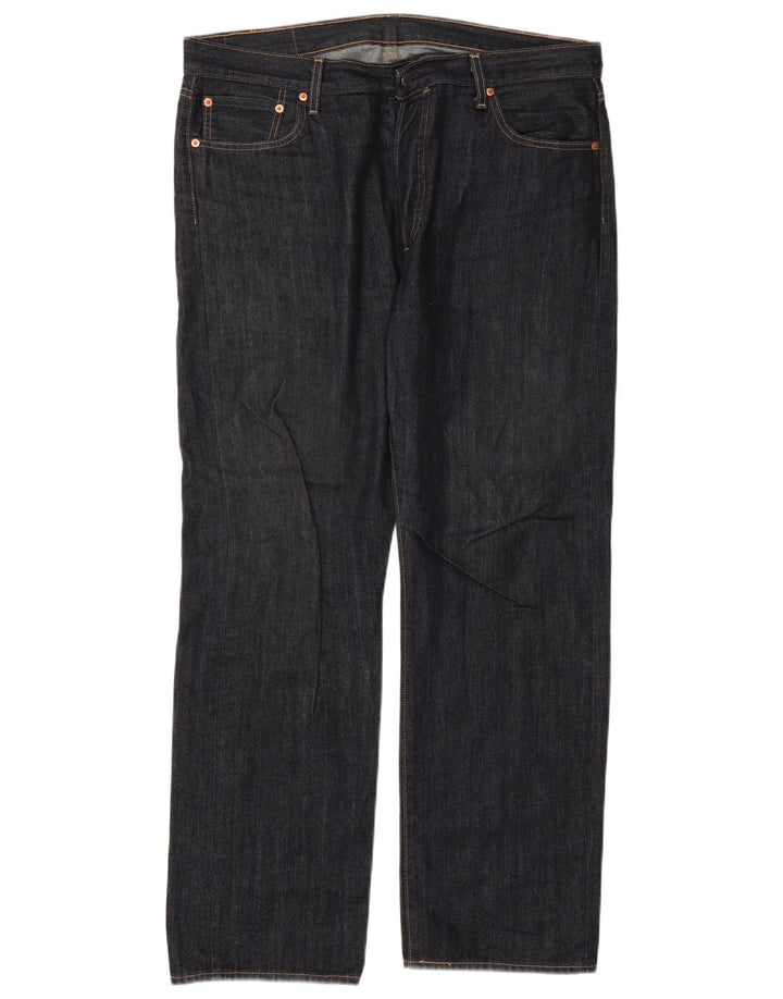 Levi's Herre 501 Straight Jeans W36 L30 Marineblå Bomuld