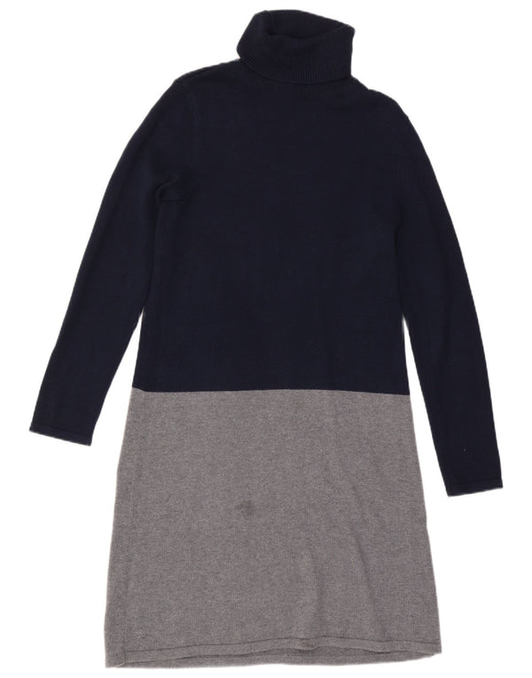 Crew Clothing Dame Jumper Dress UK 10 Small Navy Blue Colourblock