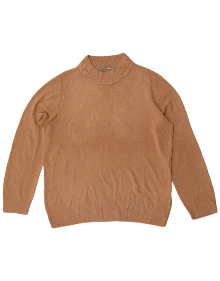 Marks & Spencer Dame Turtle Neck Jumper Sweater UK 16 Large Brown