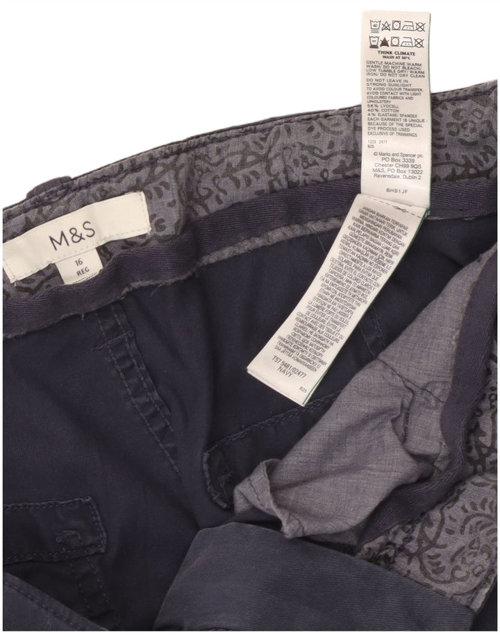 Marks & Spencer Cargo Bukser til kvinder US 16 Large W34 L27 Navy Blue
