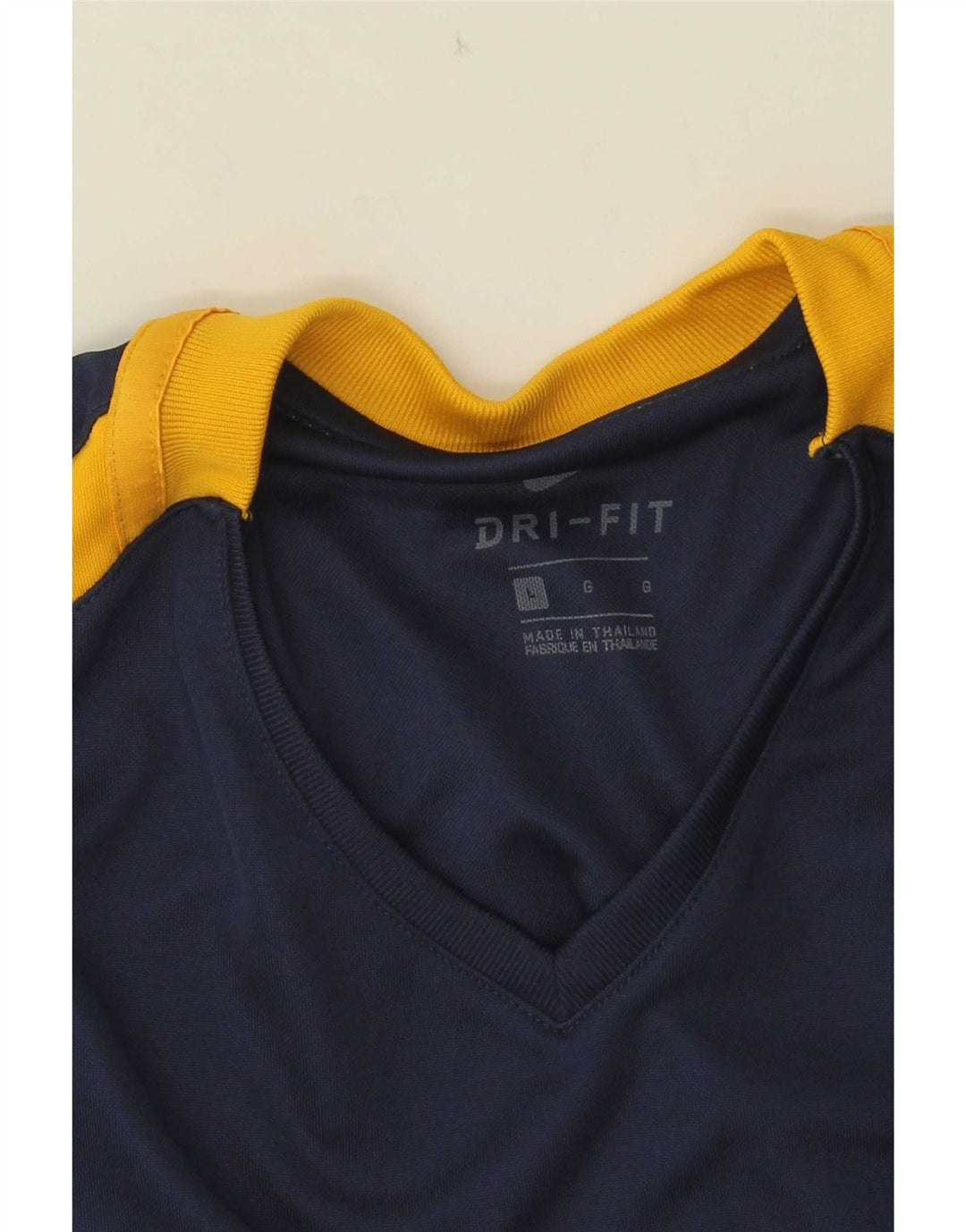 Nike Dri Fit T-shirt top til mænd, stor marineblå farveblok