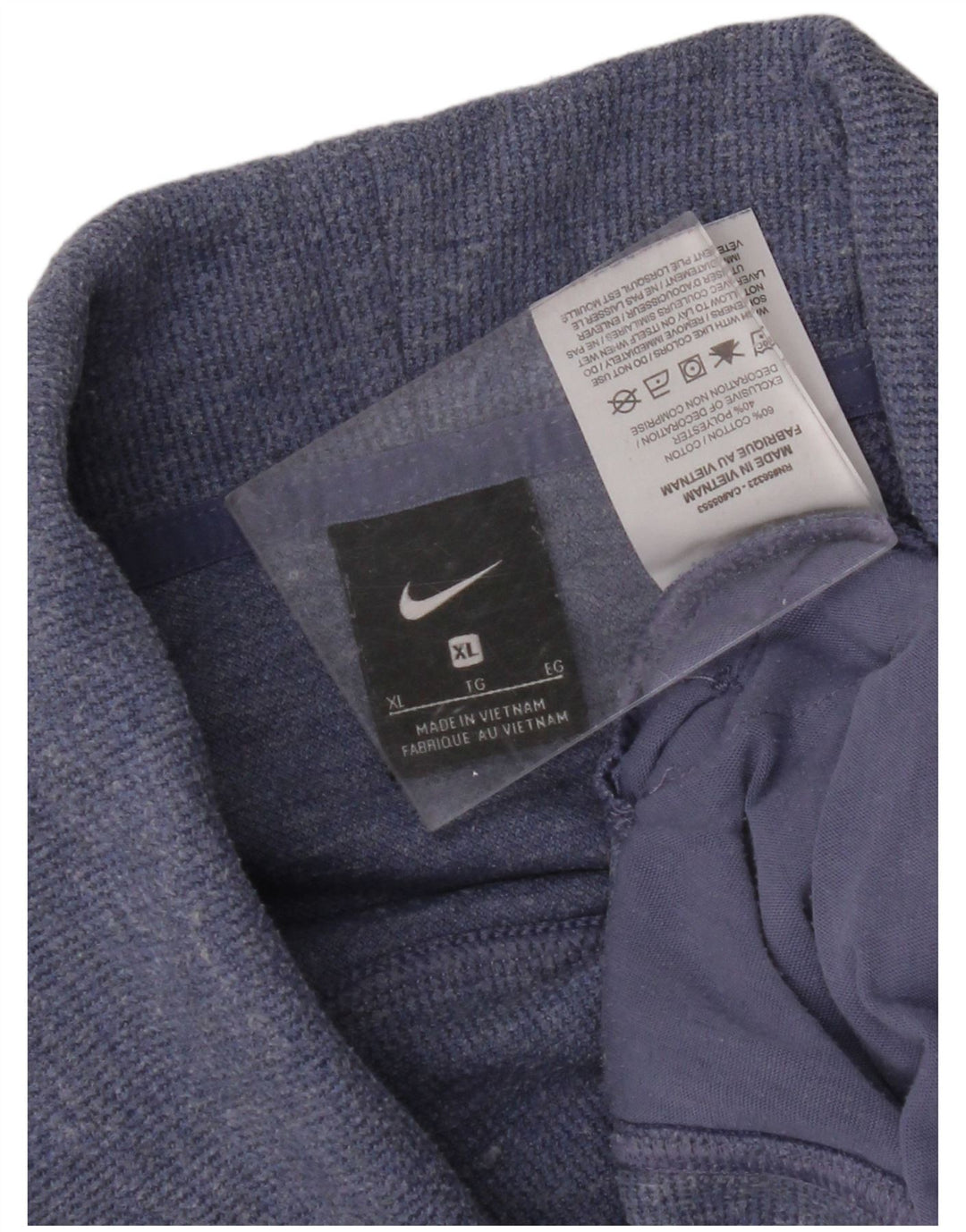 NIKE Womens Roll Neck Sweatshirt Jumper UK 18 XL Blue Cotton