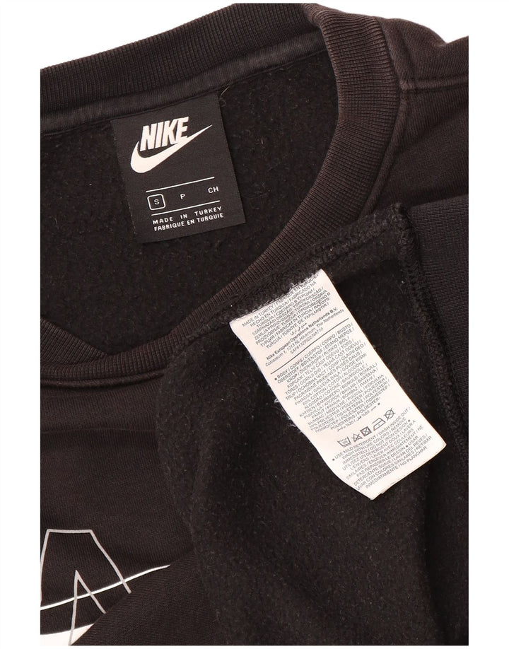 Nike grafisk sweatshirt til mænd, lille sort bomuld