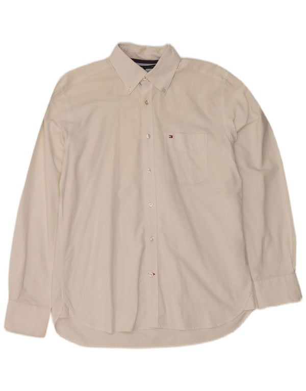 Tommy Hilfiger Mens Shirt Medium White Cotton
