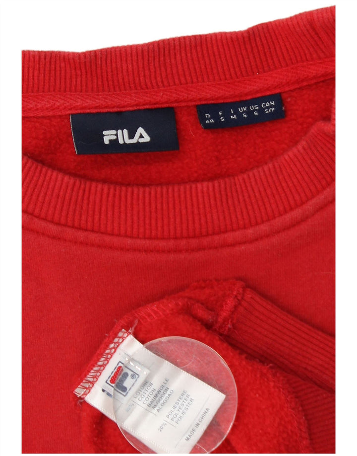 Fila Herre Grafisk Sweatshirt Jumper Lille Rød Colourblock Bomuld