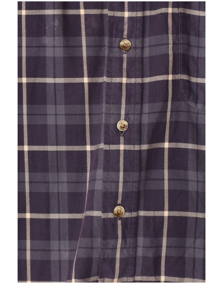 Eddie Bauer Herre flannelskjorte Stor marineblå ternet bomuld
