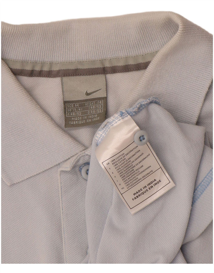 Nike Polo skjorte til mænd UK 39/41 Medium Blue Bomuld