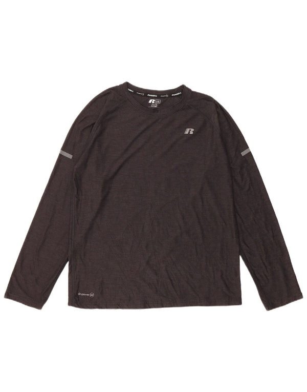 RUSSELL ATHLETIC Drenge Dri-Power Top Langærmet 14-15 år XL Grå