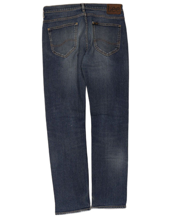 Lee Mens Powell Distressed Slim Jeans W33 L34 Blå Bomuld