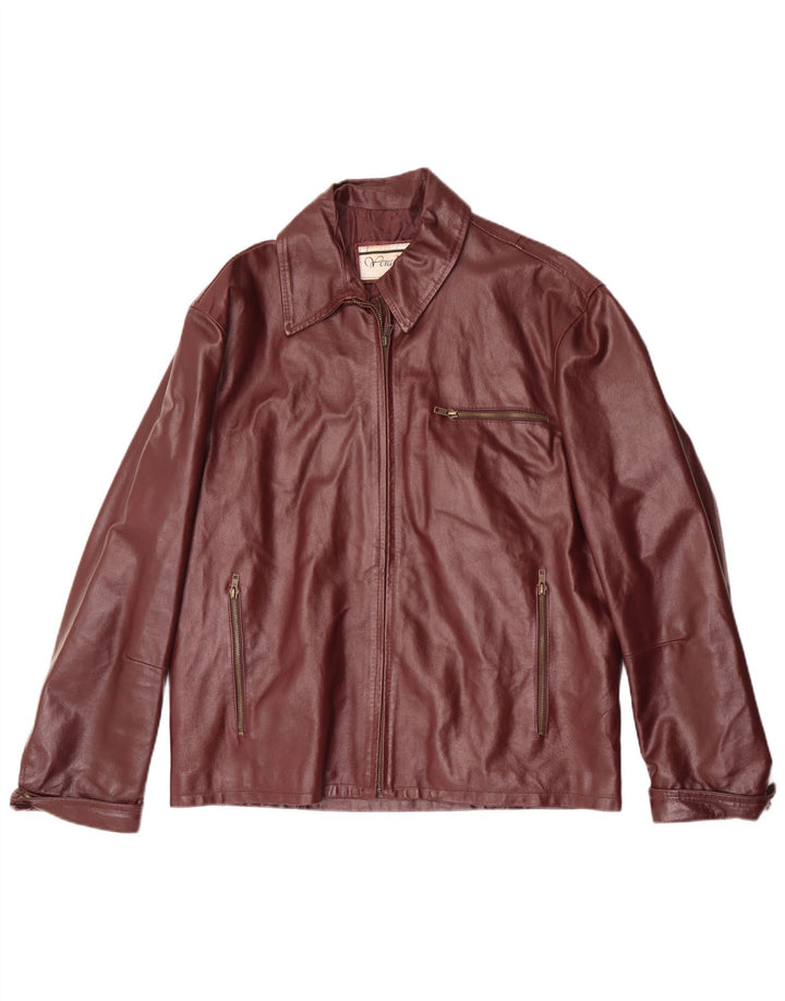 Vintage herre læderjakke UK 40 Large Burgundy