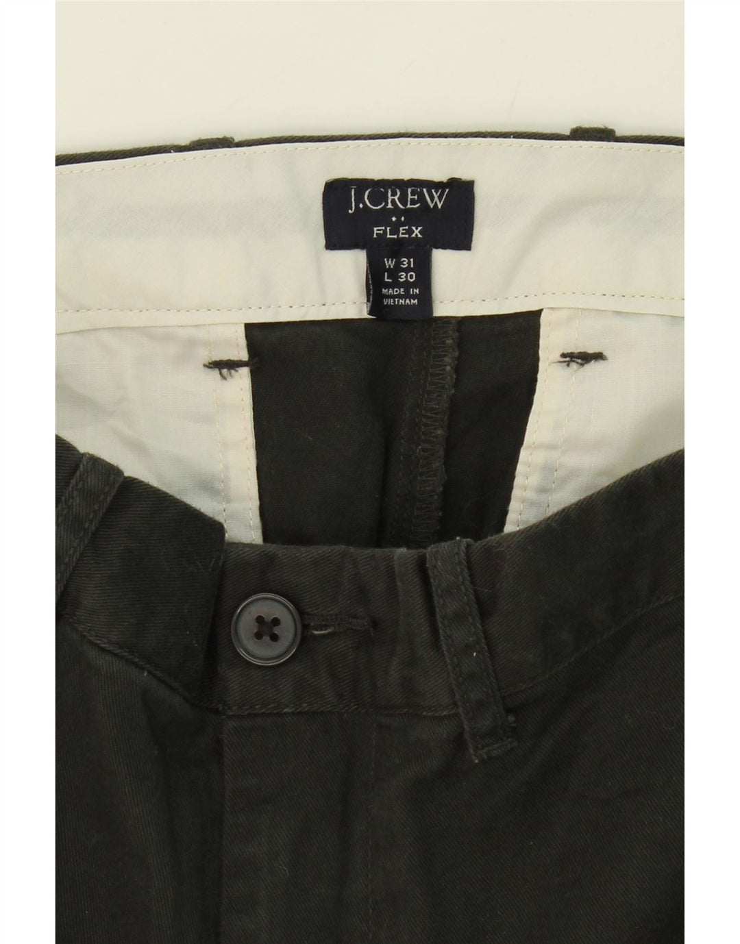 J. CREW Mens Flex Slim Chino Trousers W31 L30 Blue Cotton Vintage J. Crew and Second-Hand J. Crew from Messina Hembry 