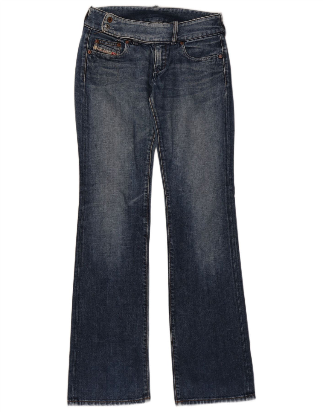 Diesel Dame Bootcut Jeans W27 L33 Blå Bomuld