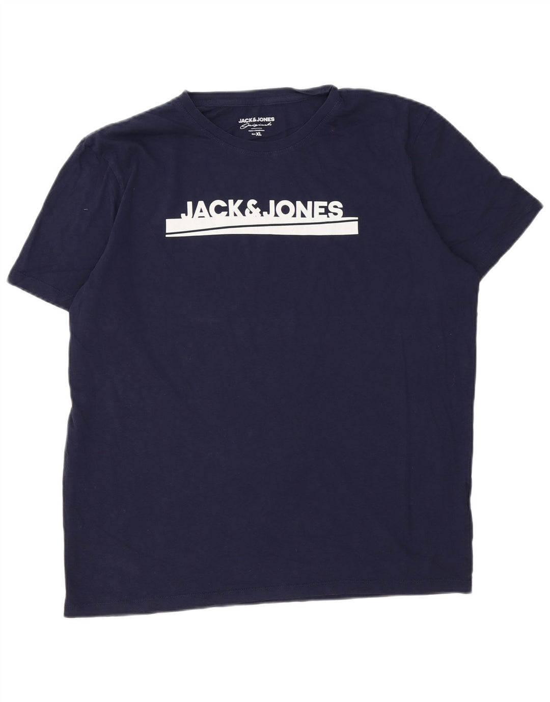Jack & Jones Herre grafisk T-shirt top XL marineblå