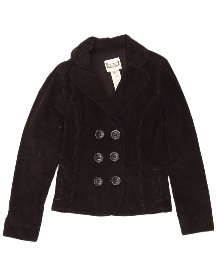 Levi's Womens Corduroy Pea Coat UK 16 Large Black Bomuld