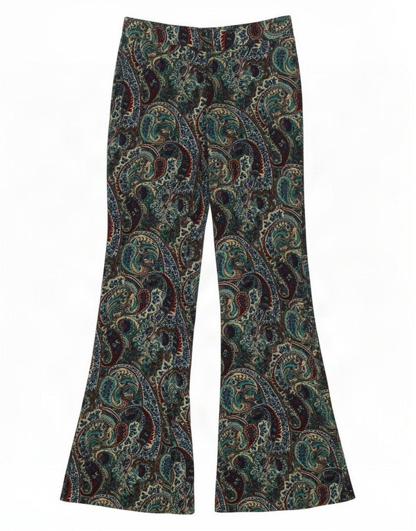 Zara Dame Flare Casual Bukser Medium W28 L32 Flerfarvet Paisley