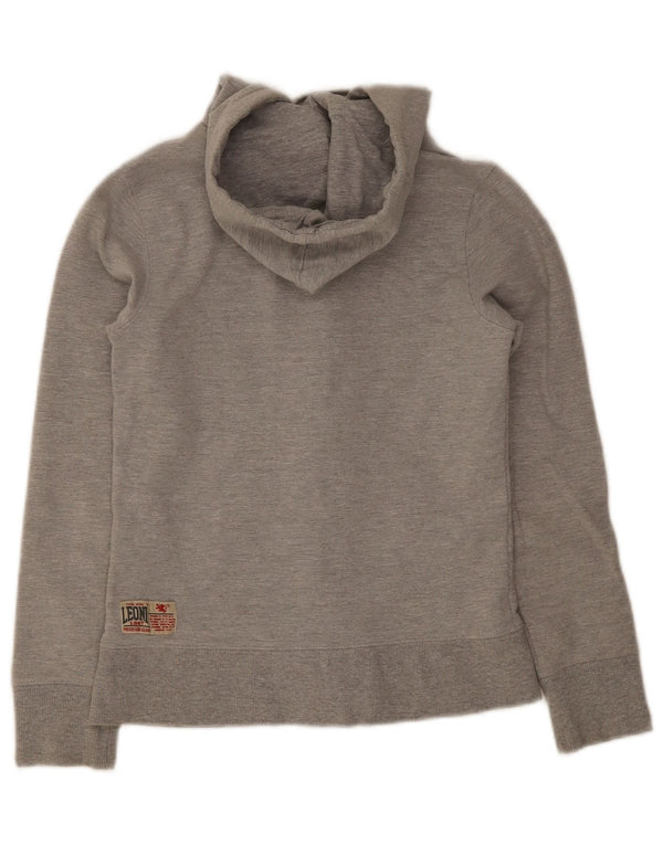 Leone Dame Hættetrøje Sweater UK 12 Medium Grey Bomuld