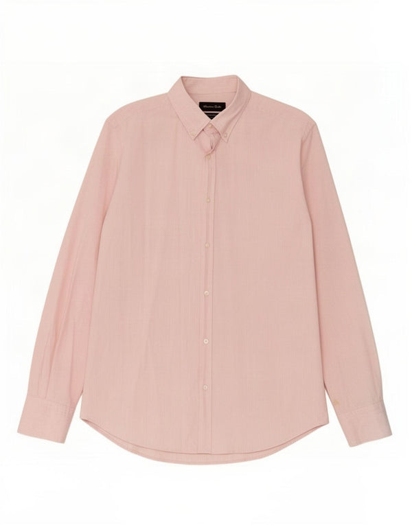 Massimo Dutti Herreskjorte Medium Pink Pinstripe Classic