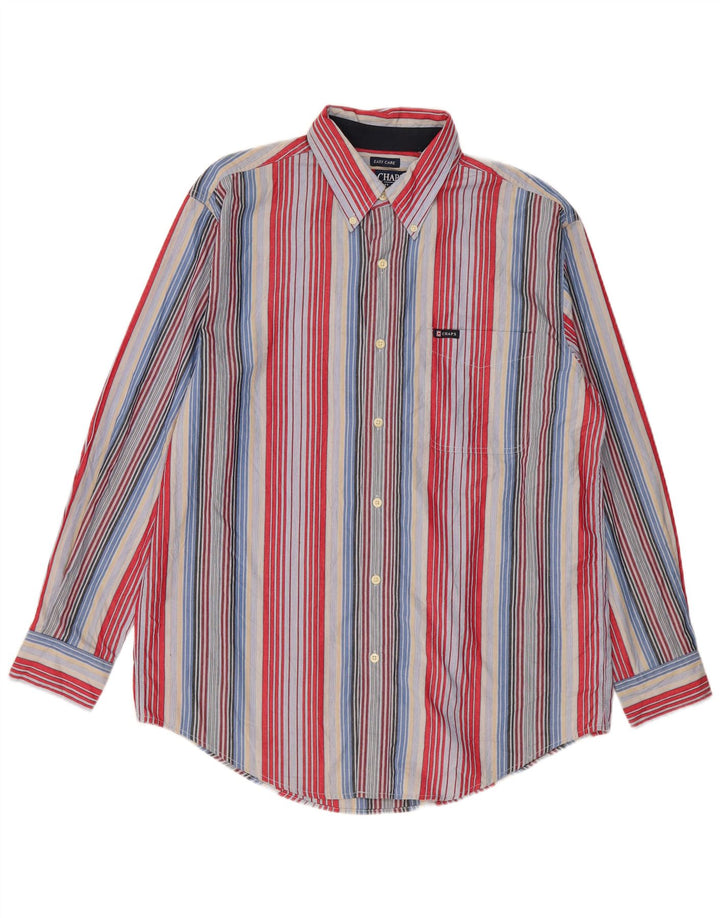 Chaps Herre Easy Care skjorte Medium flerfarvet stribet bomuld
