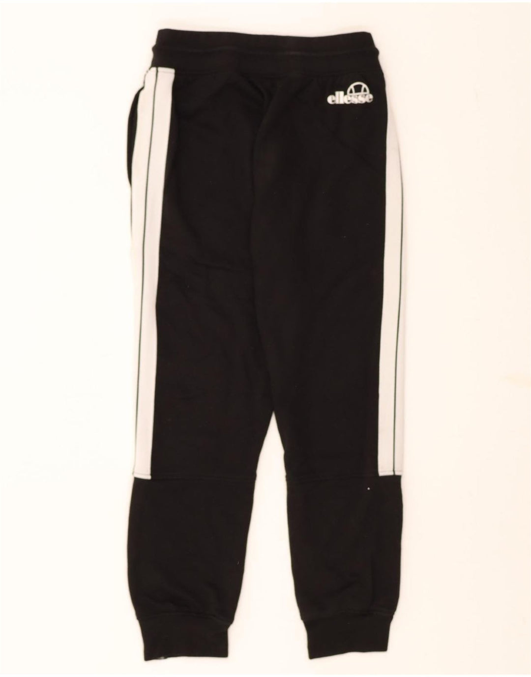 ELLESSE Mens Tracksuit Trousers Joggers Small  Black Colourblock Cotton Vintage Ellesse and Second-Hand Ellesse from Messina Hembry 