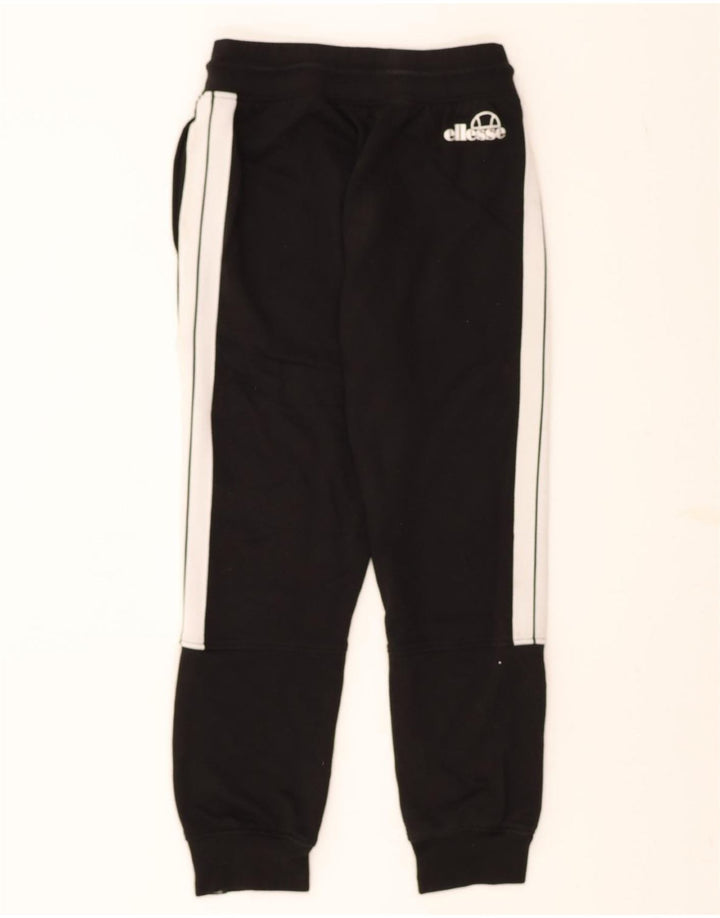 ELLESSE Mens Tracksuit Trousers Joggers Small  Black Colourblock Cotton Vintage Ellesse and Second-Hand Ellesse from Messina Hembry 