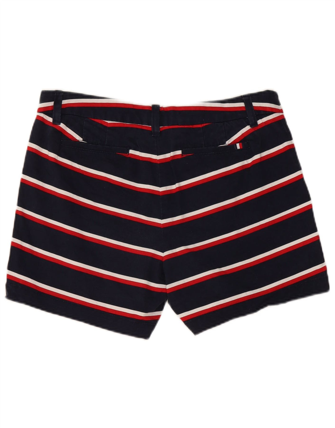 TOMMY HILFIGER Chino-shorts til kvinder US 8 Medium W32 Marineblå stribet