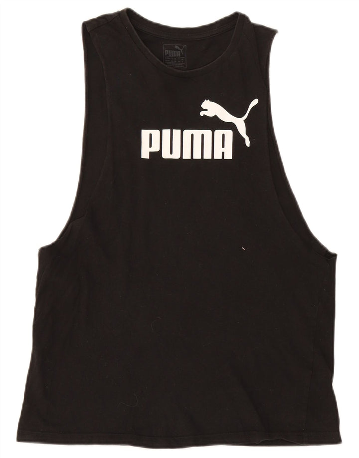 Puma Dame Grafisk Vest Top UK 8 Lille Sort