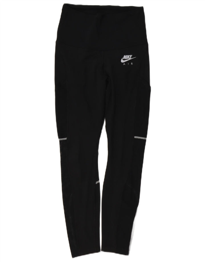 NIKE Womens Dri Fit Leggings UK 8 Small  Black Polyester