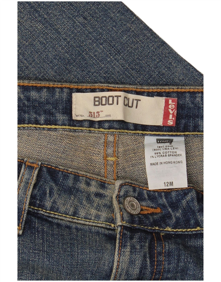 Levi's Dame 515 Bootcut Jeans US 12 Large W32 L30 Blå Bomuld