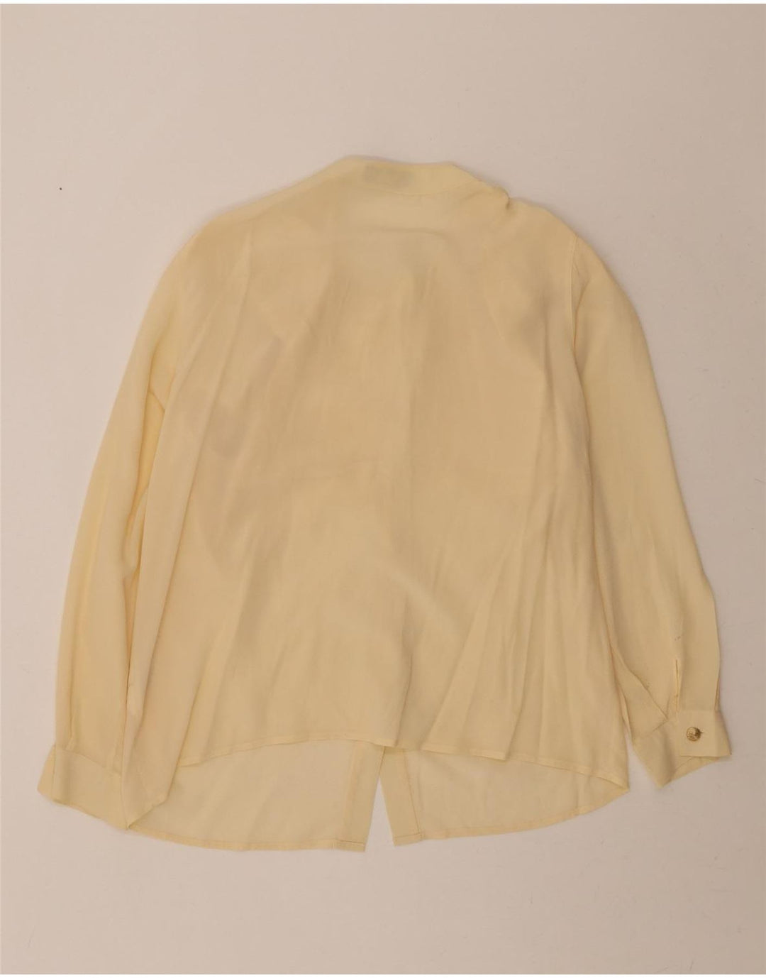 PERSONA Womens Oversized See Through Shirt Blouse Size 19 Small Yellow Vintage Persona and Second-Hand Persona from Messina Hembry 