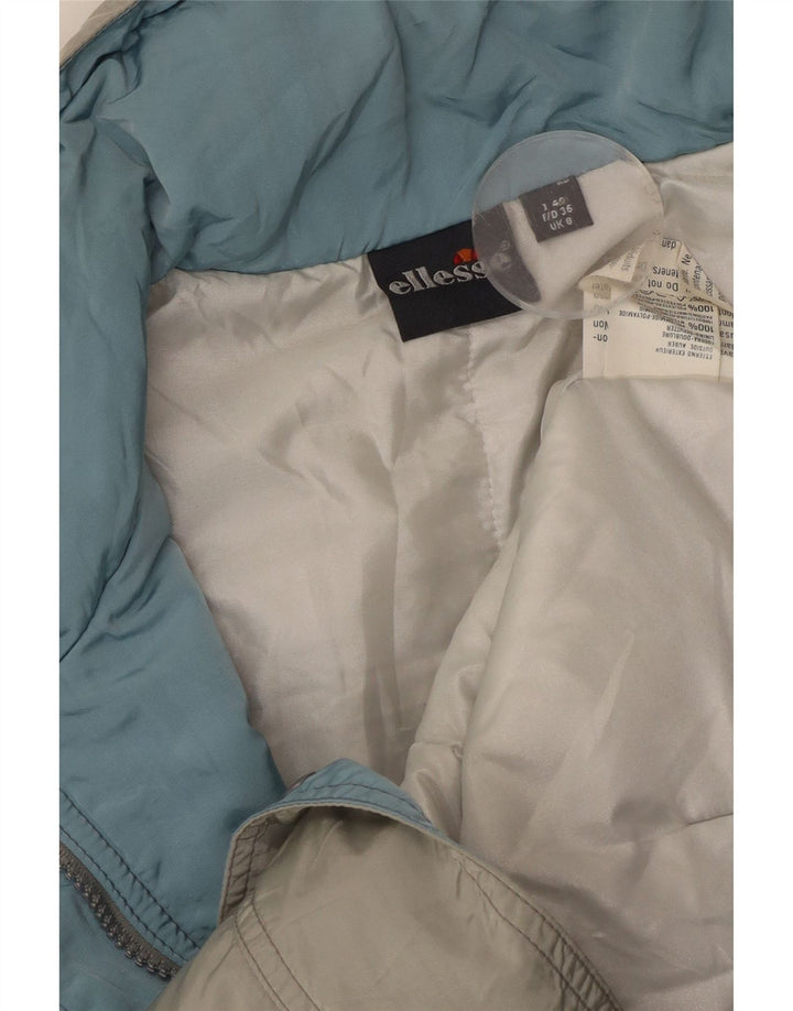 Ellesse Dame Oversized hættepolstret jakke UK 8 Lille grå polyamid