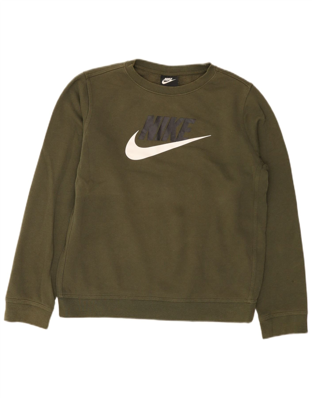 Nike Boys Standard Fit Grafisk Sweatshirt Jumper 13-14 år XL Khaki