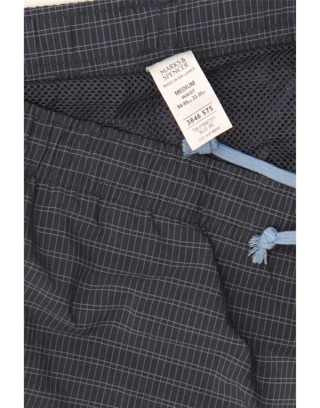 Marks & Spencer Herre Blue Harbor badeshorts Large Navy Blue Check