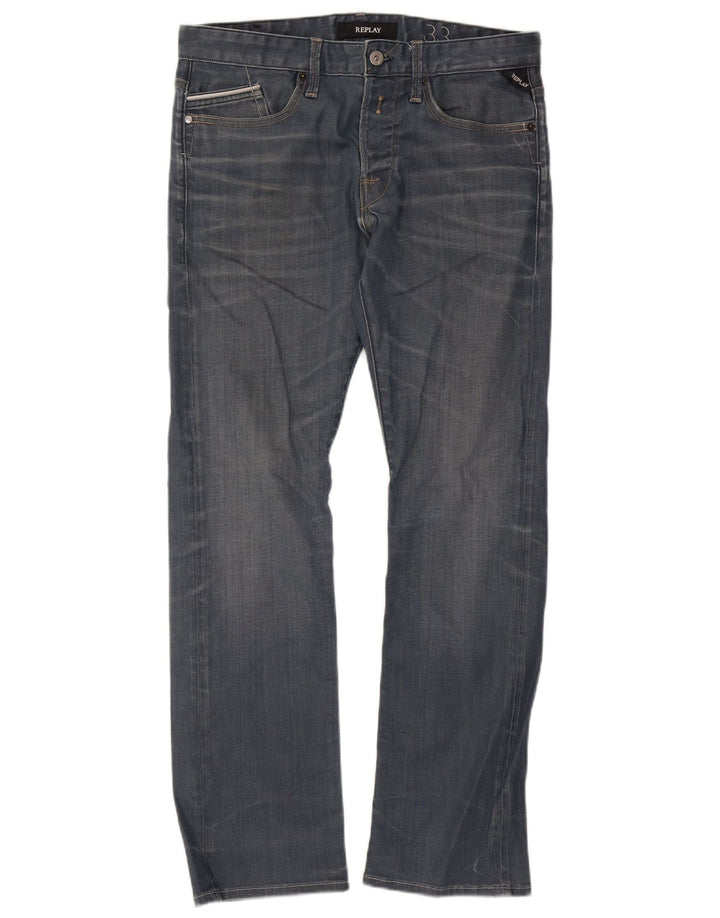 Replay Herre Slim Jeans W33 L31 Blå