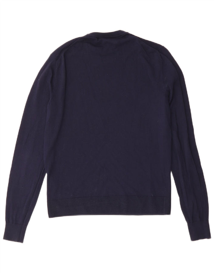 Lacoste dame sweater med rund hals str. 36 Lille marineblå bomuld