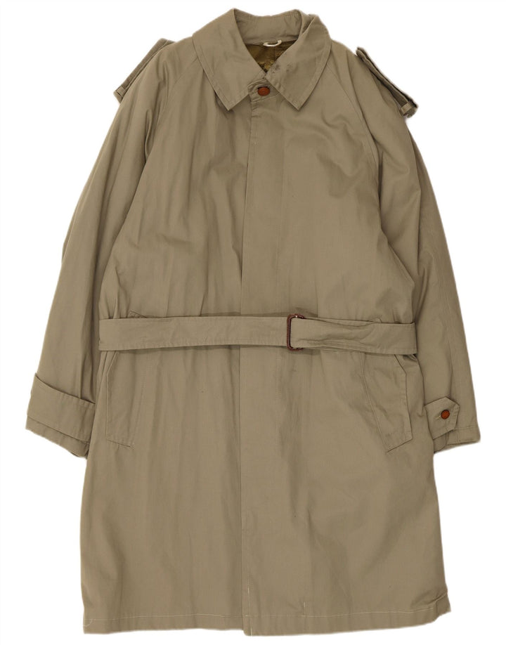 Vintage Trench Coat til mænd UK 36 Small Khaki Cotton