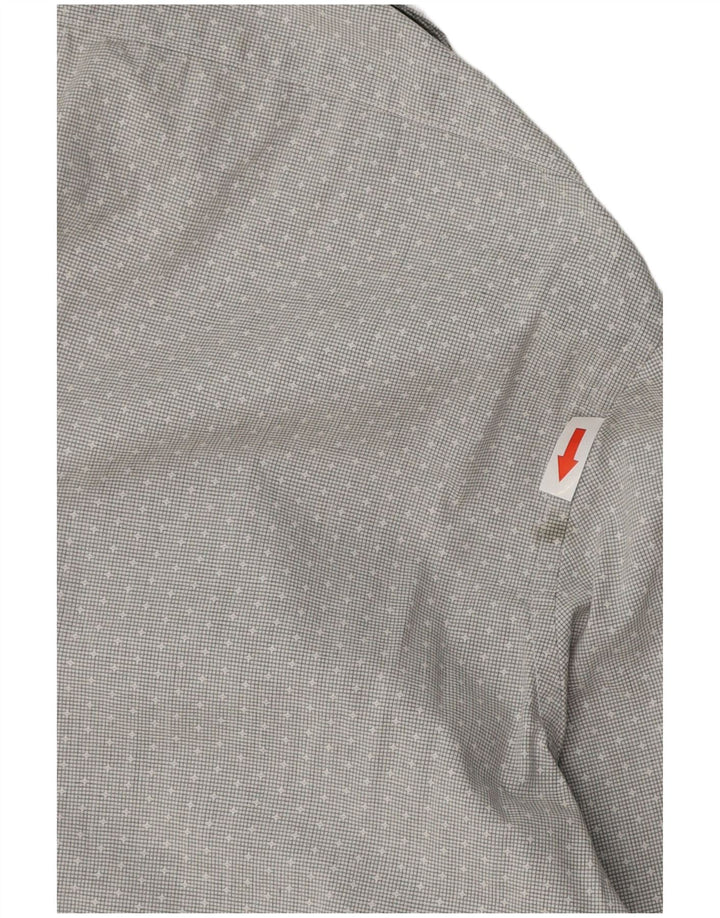 CALVIN KLEIN Herre Slim Fit skjorte str. 15 Medium Grey Spotted Bomuld